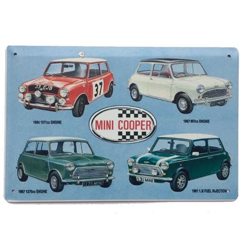 Mini Cooper Tin Sign 30x20cm Car Sign Kidscollections