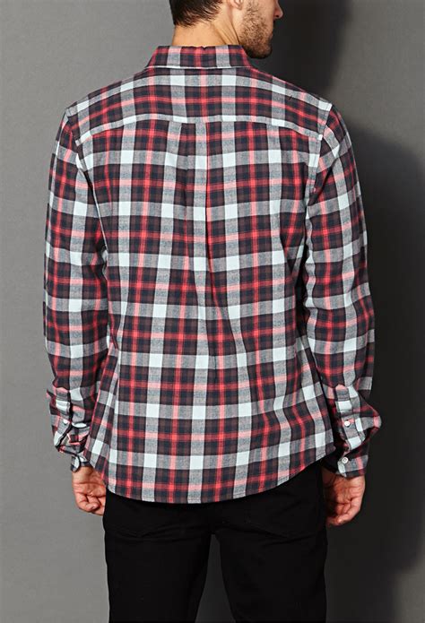 Bow ties and tuxedos look good in black and charcoal often. Lyst - Forever 21 Classic Fit Tartan Plaid Shirt for Men