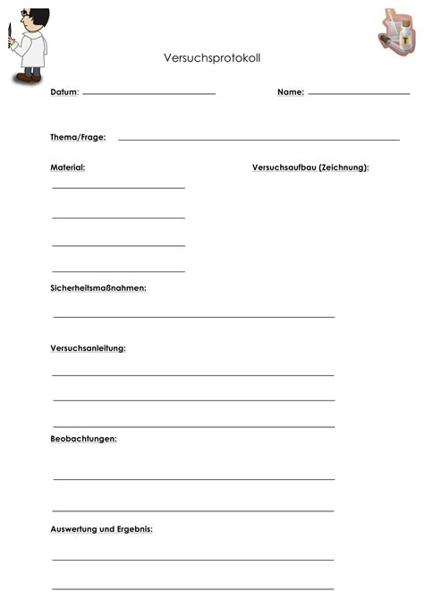 Das ergebnis des versuches muss immer protokolliert werden. Versuchsprotokoll Grundschule Vorlage