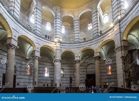 Baptistery Of Saint John Inside Pisa Italy Editorial Image Image Of