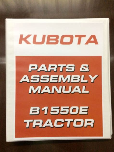 Kubota B1550e 1550 Tractor Parts Manual Assembly Manual Exploded