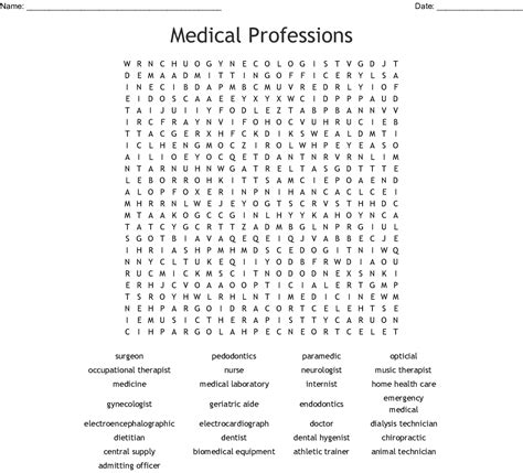 Medical Word Search Printable A Fun And Engaging Word Search Puzzle