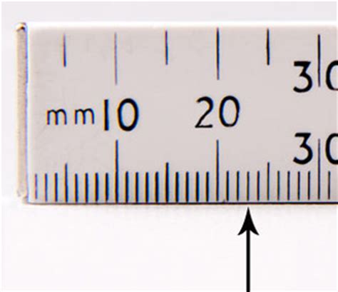 Between each centimeter (cm) mark, there should be 10 smaller marks called millimeters (mm). Numbers - Measurement - Ruler