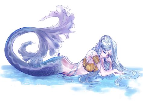 Archeage The Little Mermaid Colorful Hand Painted Mermaid Png