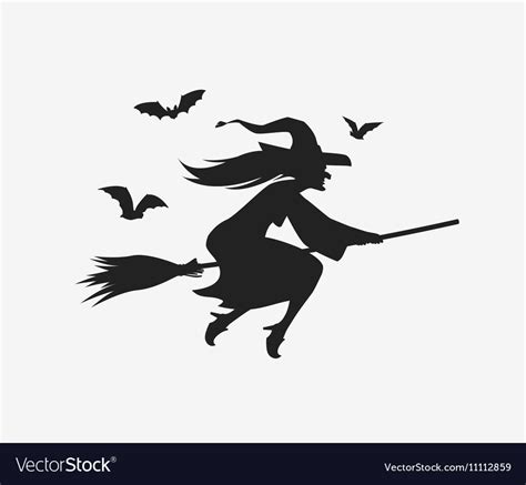 Printable Witch On A Broom Silhouette Fuukraine