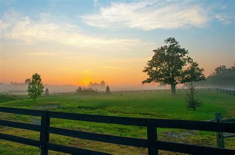 Sunrise Kentucky Horse Park Lexington Kentucky Photograph By William