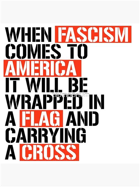 When Fascism Comes To America Art Print By Trumporium Redbubble