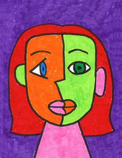 Easy Picasso Art Project Tutorial Video And Picasso Coloring Page Riset