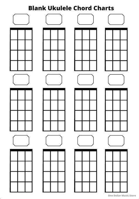 Free Blank Ukulele Chord Chart Printable Printable Templates