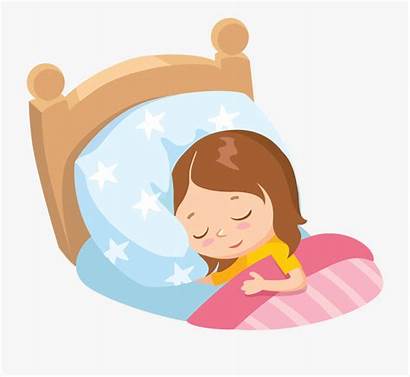 Sleeping Sleep Clipart Clip Cartoon Child Bed