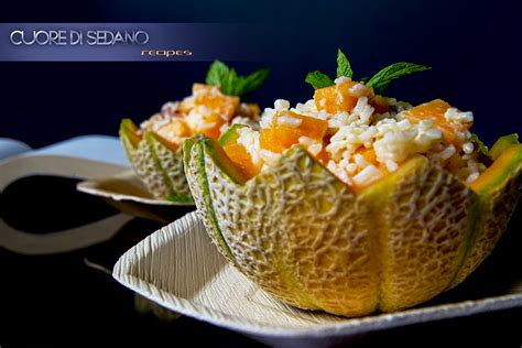 Insalata di riso con melone e prosciutto crudo - Cuore di ...