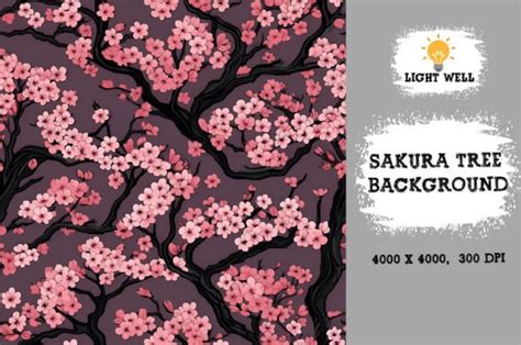 Sakura Tree Watercolor Sakura Leave Graphic By Lightwell · Creative Fabrica