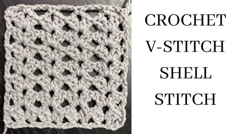 Crochet V Stitch Shell Youtube