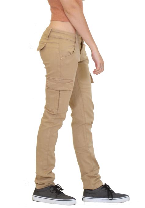 New Womens Ladies Slim Fitted Stretch Combat Jeans Pants Skinny Cargo Trousers