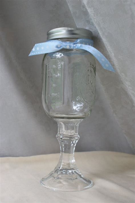 Mason Jar Goblets Mason Jar Wine Glass Glassware Mason Jars