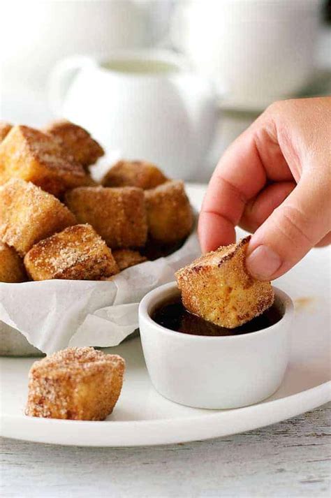 The kids barged in and took a few bites from our plates. Cinnamon French Toast Bites | RecipeTin Eats