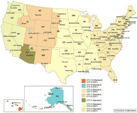 Usa Pacific Time Zone Map United States Map