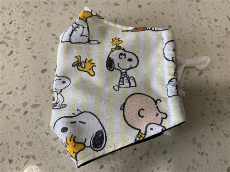 Charlie Brown And Snoopy Face Mask Etsy