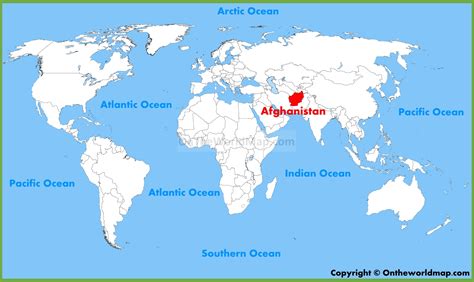 Afghanistan is a landlocked country of mountains and valleys in the heart of asia. Afghanistan location on the World Map