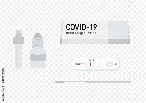 Undetected Covid 19 Rapid Antigen Test Kit Vector Set Isolated On