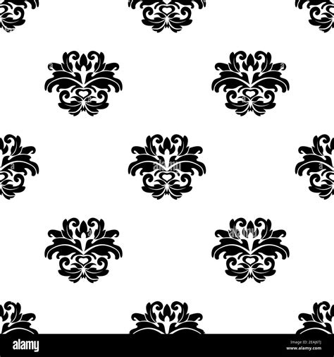 Retro Seamless Damask Pattern For Design And Ornate Stock Vector Image
