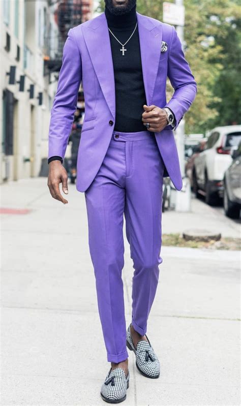 A Purple Suit Has A Sense Of Elegant Attire And Colorful Suits At The