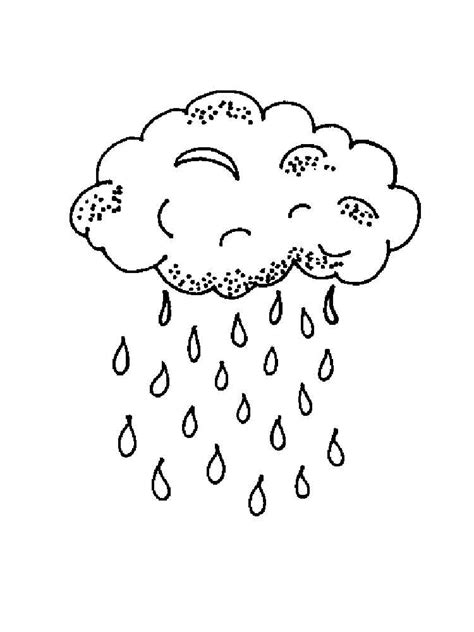 Rain Coloring Pages For Kids Printable