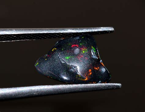 Ethiopian Black Opal Polished Rough Gemstone Opal Raw Loose Etsy