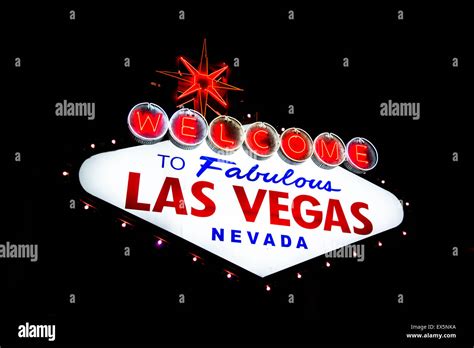 Las Vegas Famous Sign Stock Photo Alamy