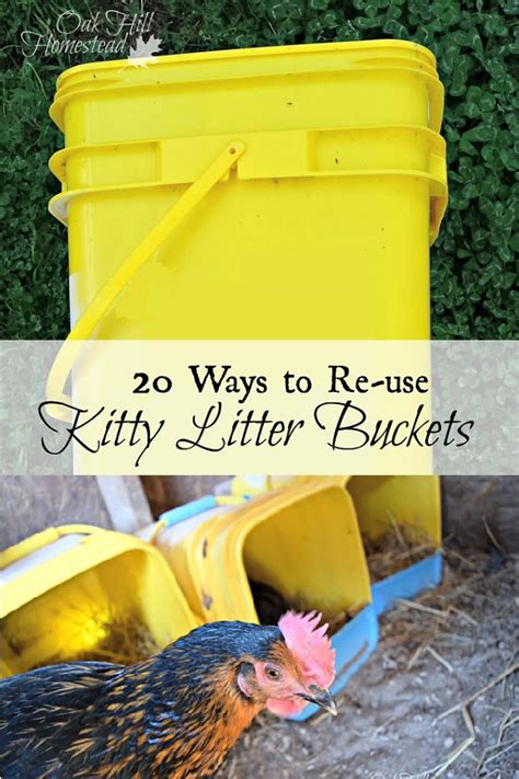 20 Ways To Re Purpose Cat Litter Buckets Oak Hill Homestead