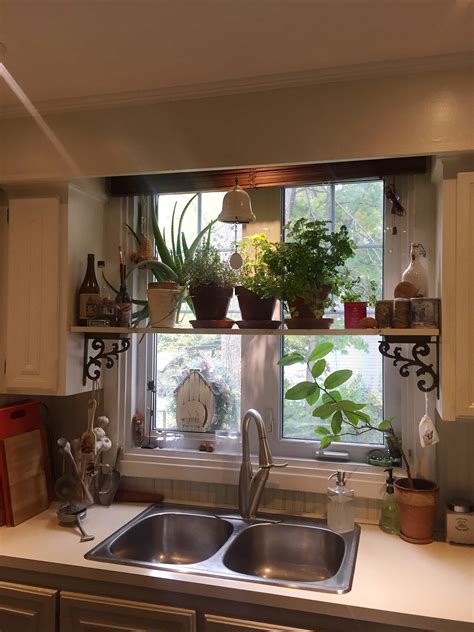 Plant Shelf Above Kitchen Sink Best Kitchen Decoration Ideas