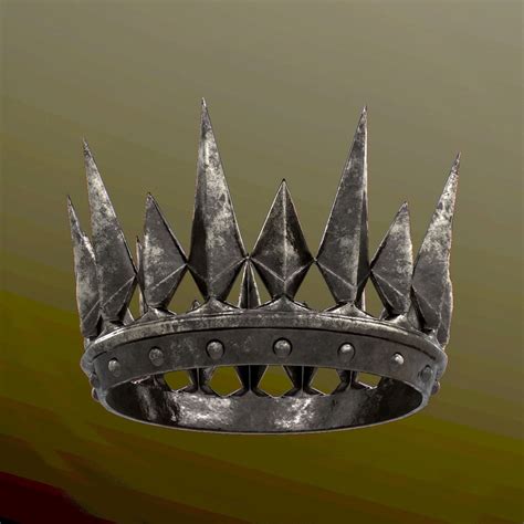 3d Model Old Medieval Dark Crown Vr Ar Low Poly Cgtrader