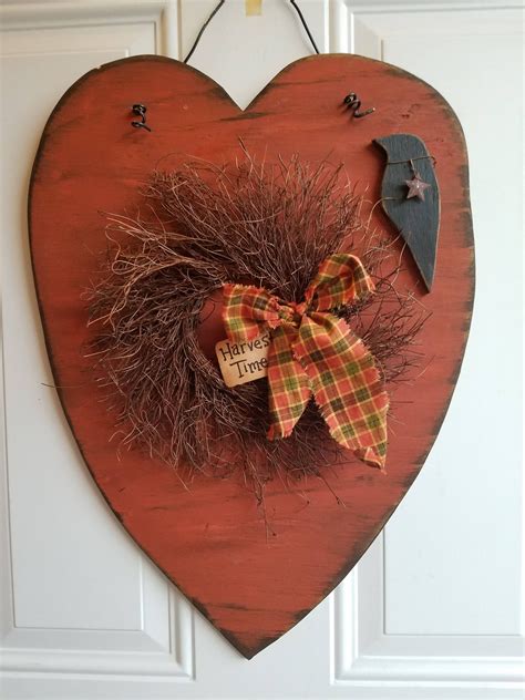 Primitive Fall Country Fall Primitive Wreath Country Etsy Primitive