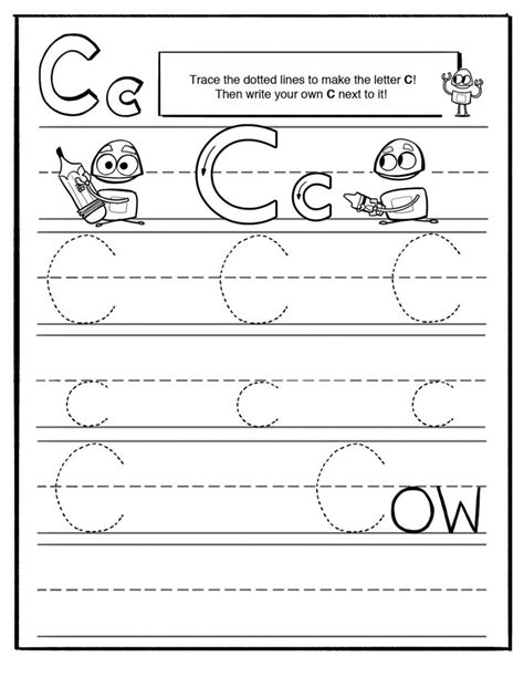 Writing And Trace Letter C Worksheets 101 Activity