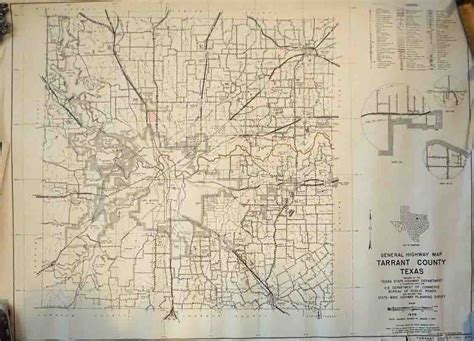 General Highway Map Tarrant County Texas High Ridge Books Inc