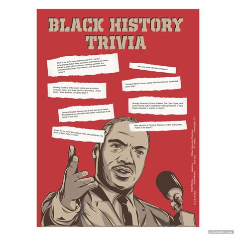 Black History Trivia Questions And Answers Printable