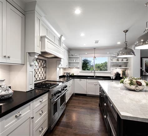 2030 White Kitchens With Black Countertops