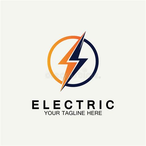 Flash Eléctrico Vector Rayo Icono Logo Y Símbolos Stock De Ilustración