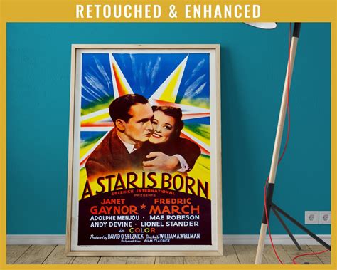 A Star Is Born Film Poster 1937 Vintage Film Starring Janet Etsy