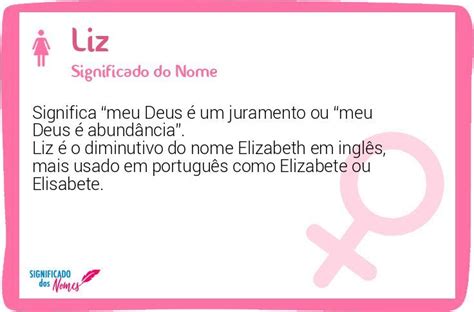 Significado Do Nome Liz Significado Dos Nomes SexiezPix Web Porn