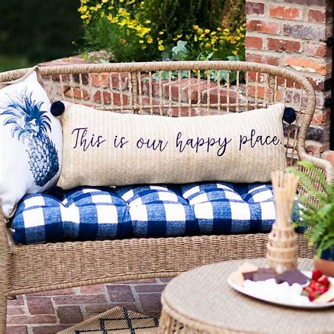 This Is Our Happy Place Outdoor Bench Pillow Kirklands Outdoor