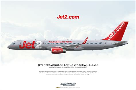 It serves domestic and other european destinations. Jet2 Boeing 757-27B G-LSAB