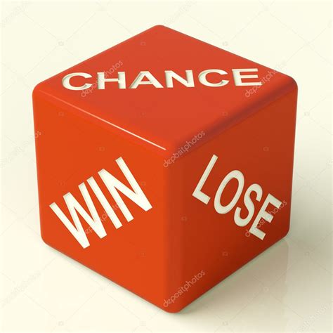 Chance Win Lose Dice Showing Luck And Opportunity — Stock Photo