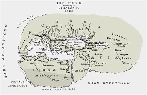 Panorama Of The World The World Map Of Herodotus In The Shape Of The
