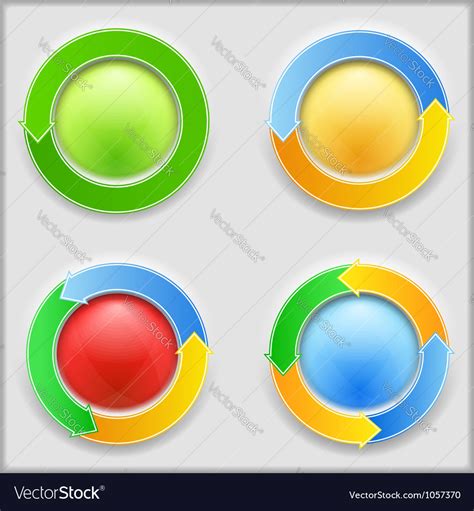 Buttons With Arrows Royalty Free Vector Image Vectorstock