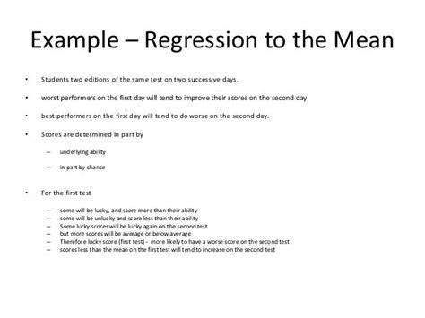 Regression To The Mean