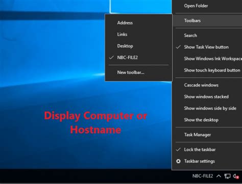 Display Or Show Computer Name Or Hostname On Windows Desktop