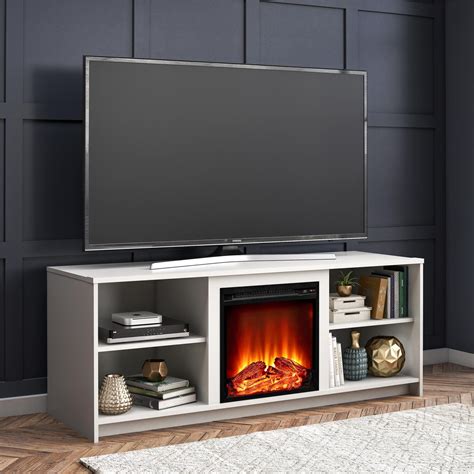 Mainstays Fireplace Tv Stand For Tvs Up To 65 White