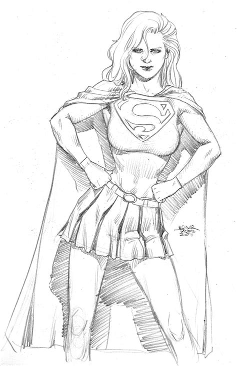 Supergirl Sketch By Edtadeo On Deviantart