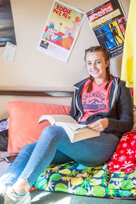 Maybe you would like to learn more about one of these? Sheridan College Housing Founders Ashley in room - NWCCD